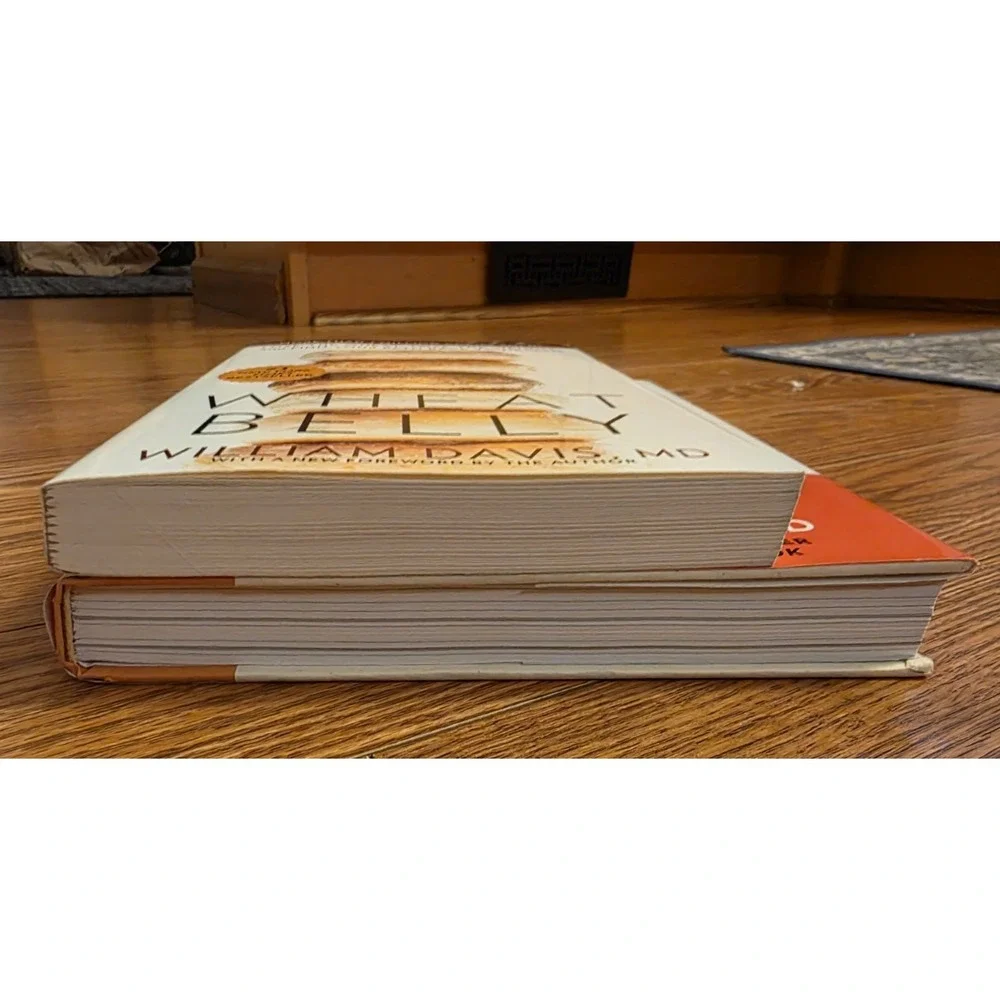 Wheat Belly Paperback Book And Wheat Belly Cookbook hardback by Wiliam Davis MD‎